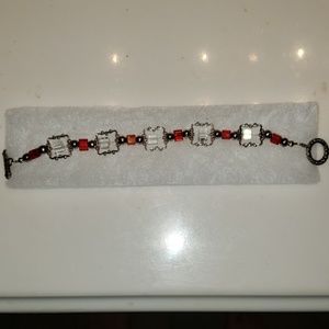 Red and Silver Bracelet